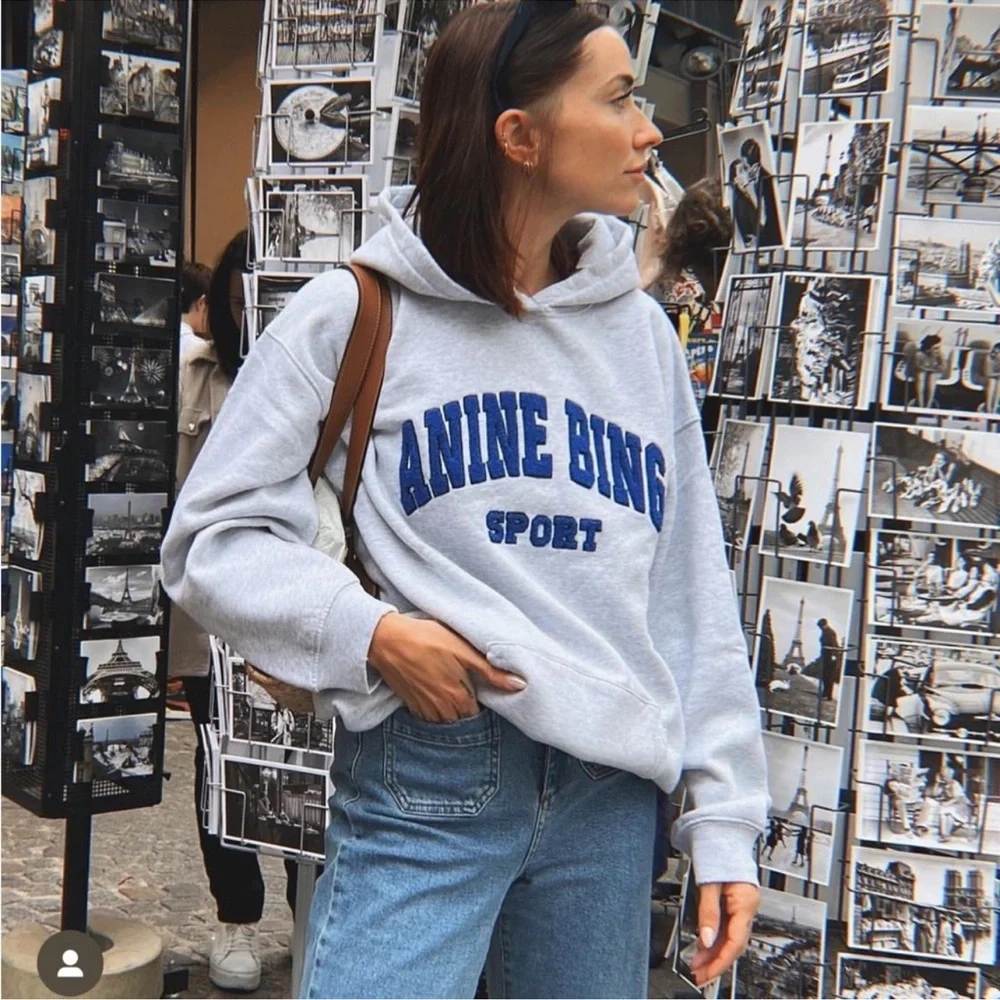 Anine Bing | Tops | Anine Bing Tyler Hoodie Heather Grey | Poshmark